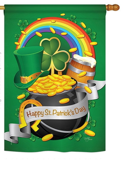 Happy St. Patrick's Day House Flag