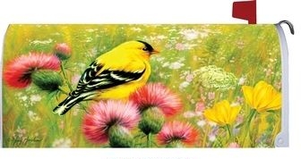 Goldfinch Thistle Mailbox Cover