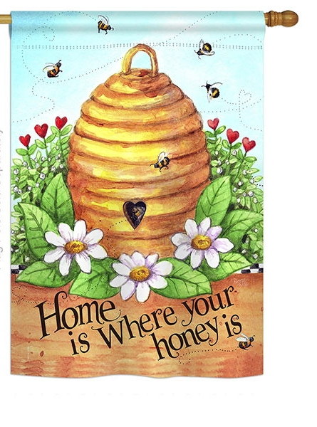 Bee Hive Home House Flag
