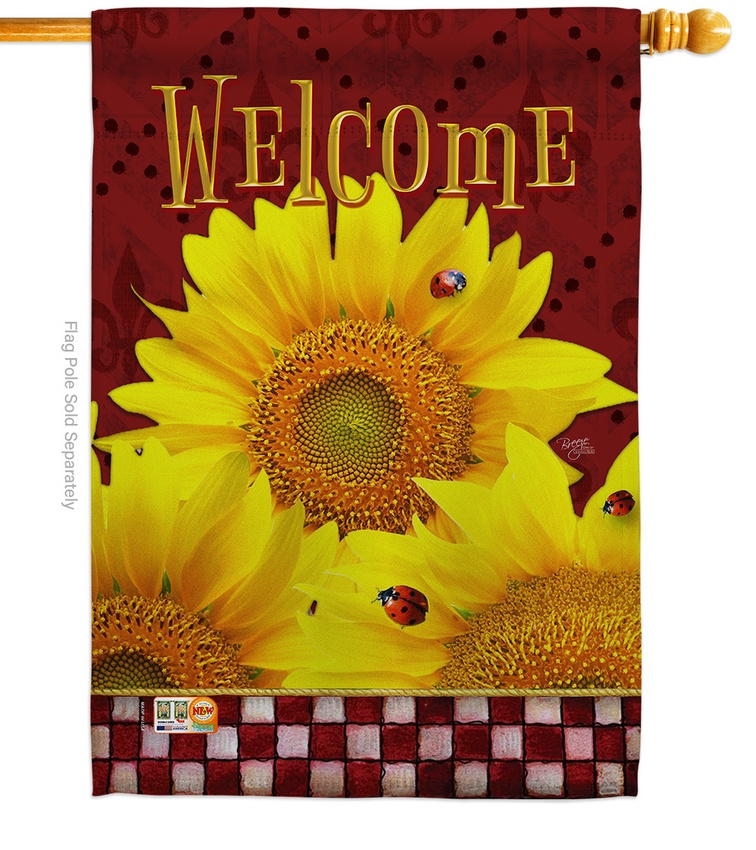 Golden Sunflowers Decorative House Flag
