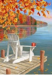 Fall Reflections Garden Flag