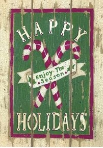 Candy Cane Greeting Garden Flag