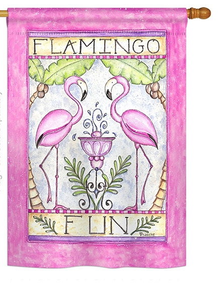Flamingo Fun House Flag