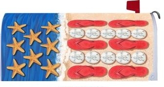 Patriotic Beach Mailbox Cover