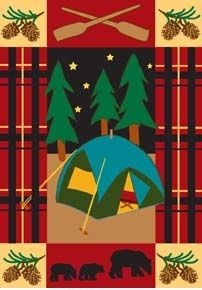 Applique - Camping Garden Flag