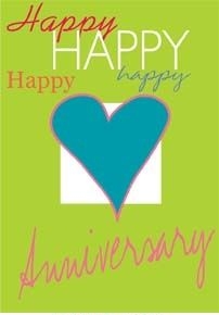 Applique - Happy Anniversary House Flag