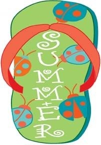 Applique - Summer Flip Flop Garden Flag