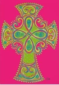 Celtic Cross Garden Flag