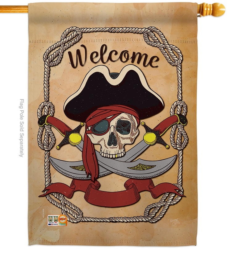 Ahoy Pirates House Flag