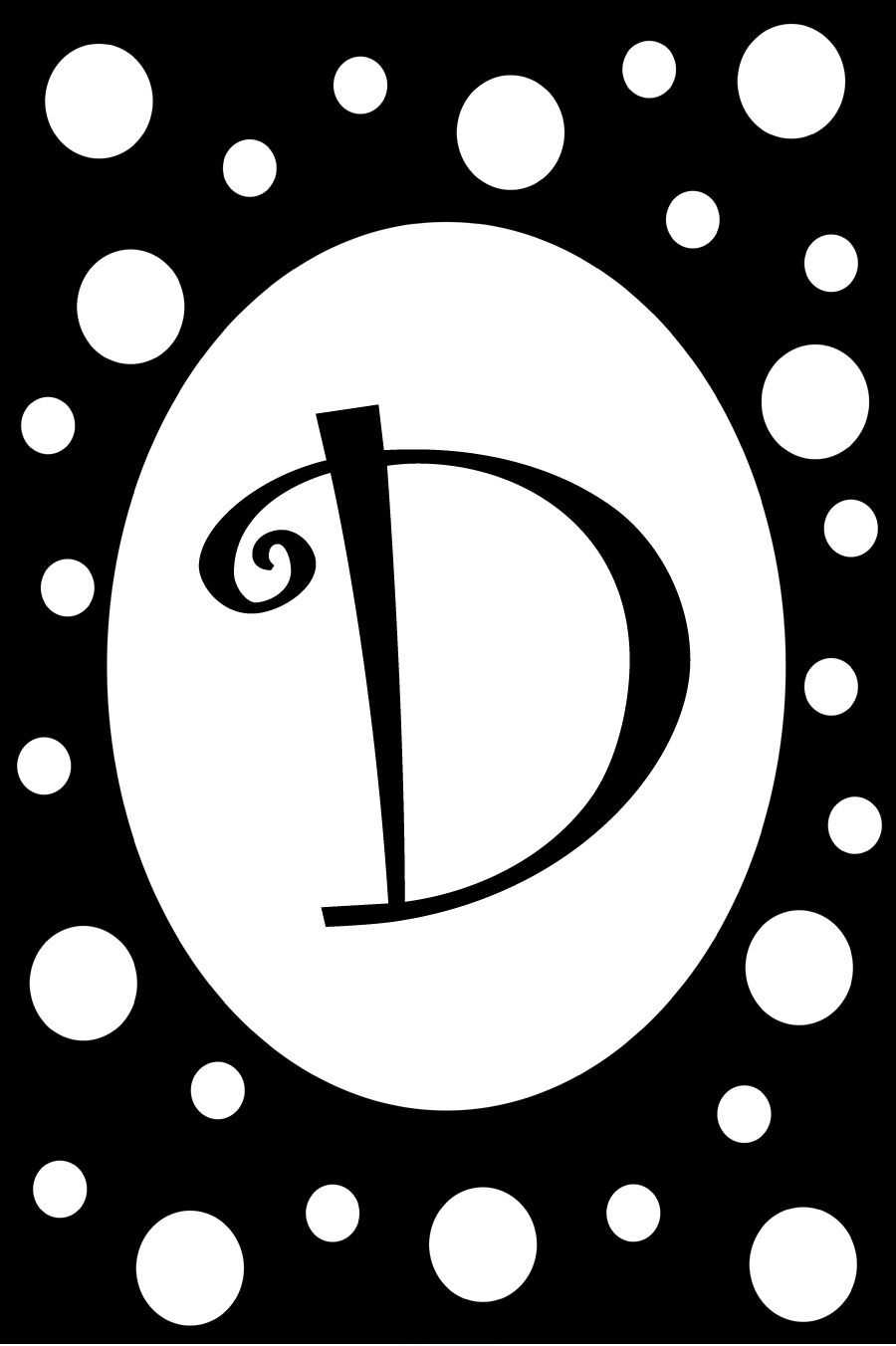 D - Black Tie Monogram Garden Flag