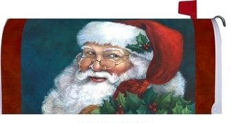 Santa's On His Way Mailbox Cover