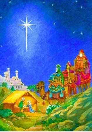 Christmas Star House Flag