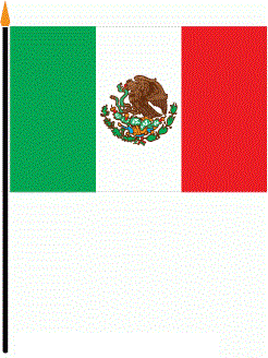 Mexico Screen Print Hand Held Flag