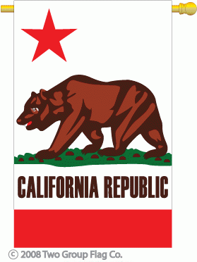 California Applique house flag
