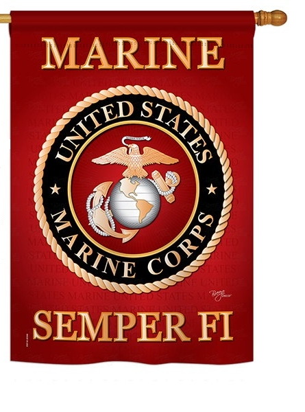 US Marine Corps House Flag