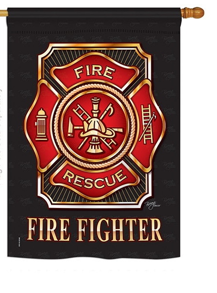 Fire Fighter House Flag