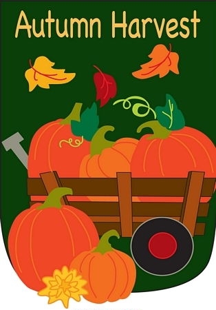 Applique - Autumn Wagon House Flag