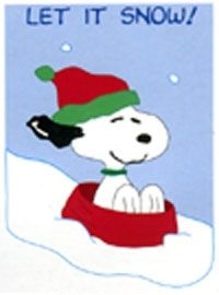 Let it Snow Snoopy Flag