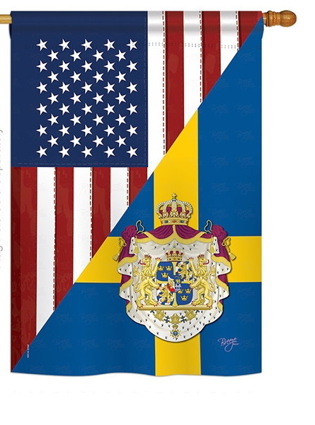US Sweden Friendship House Flag