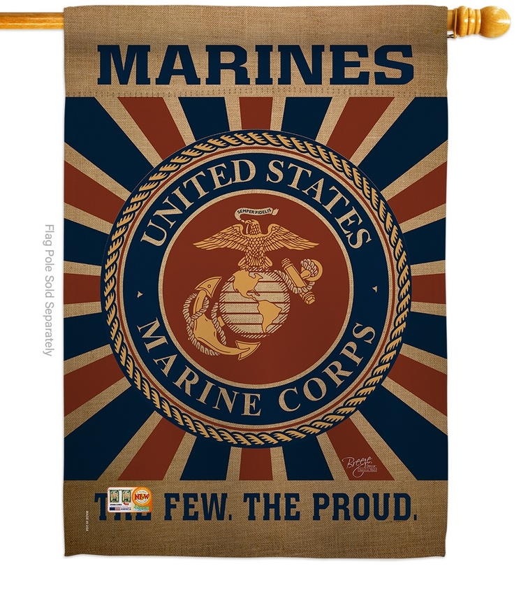 Marine Corps Decorative House Flag