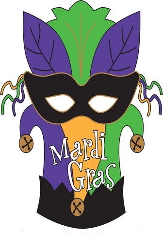 Mardi Gras Celebration Applique House Flag