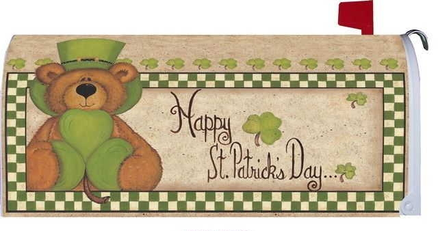 St.Pat's Bear Mailbox Cover