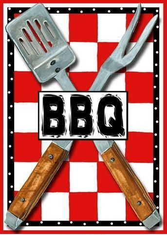 Barbeque Check Garden Flag
