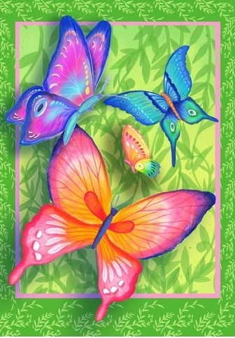 Brilliant Butterflies Garden Flag