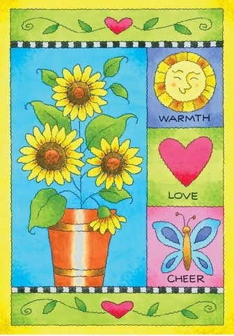 Warmth, Love and Cheer Garden Flag