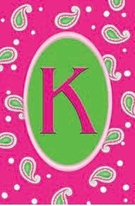 "K" - Monogram Garden Flag
