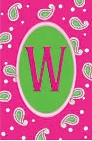 "W" - Monogram Garden Flag