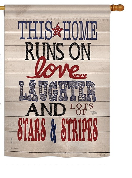 This Home Star and Stripes House Flag