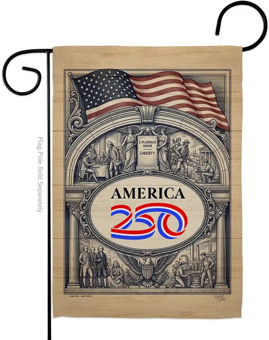 History Liberty USA 250th Garden Flag