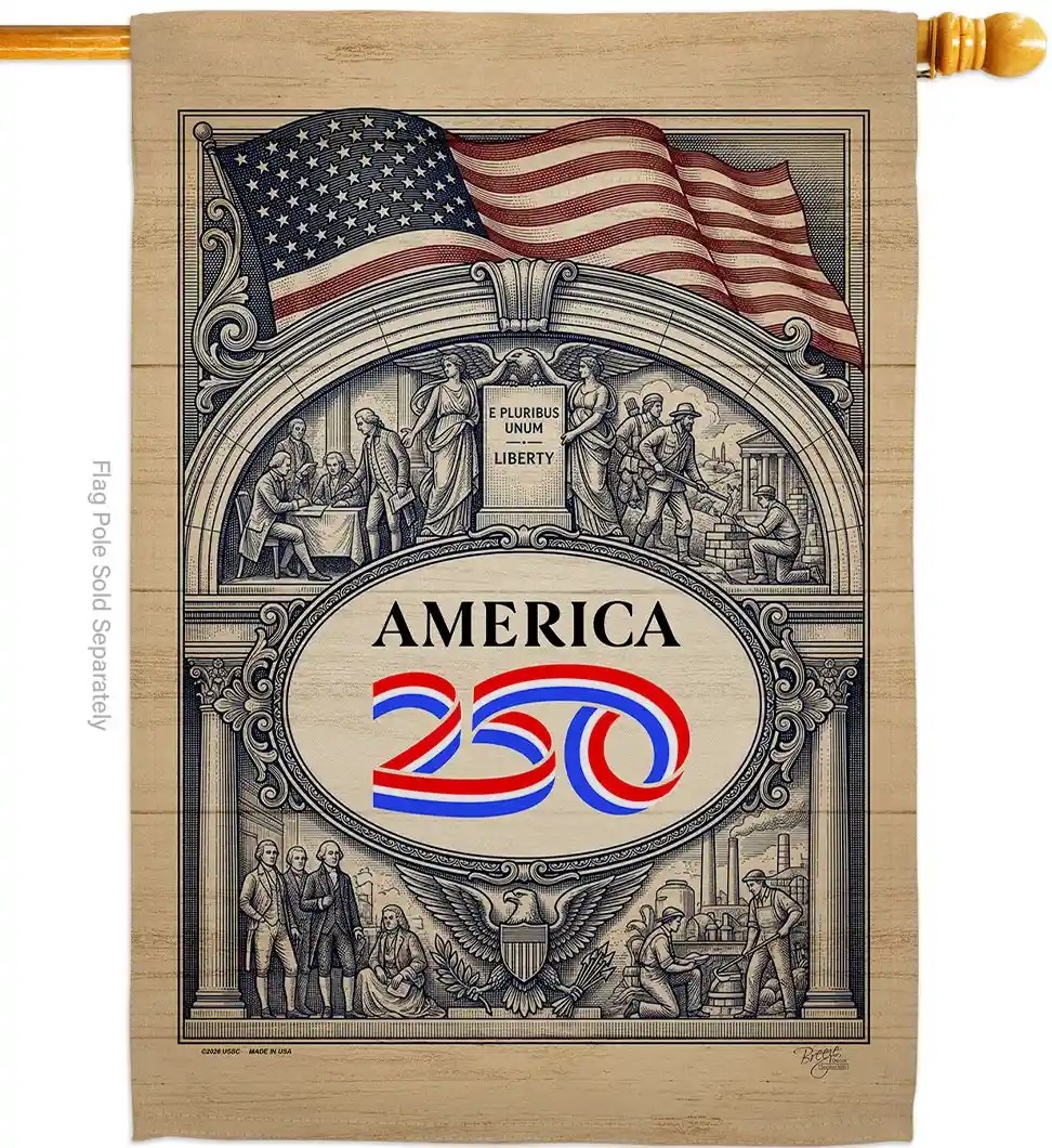 History Liberty USA 250th House Flag