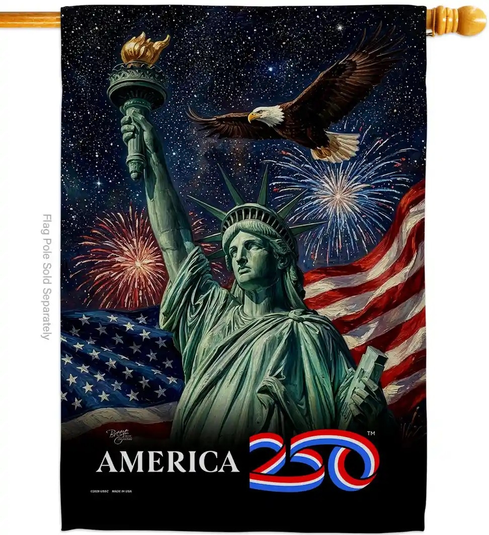 Statue of Liberty USA 250 House Flag