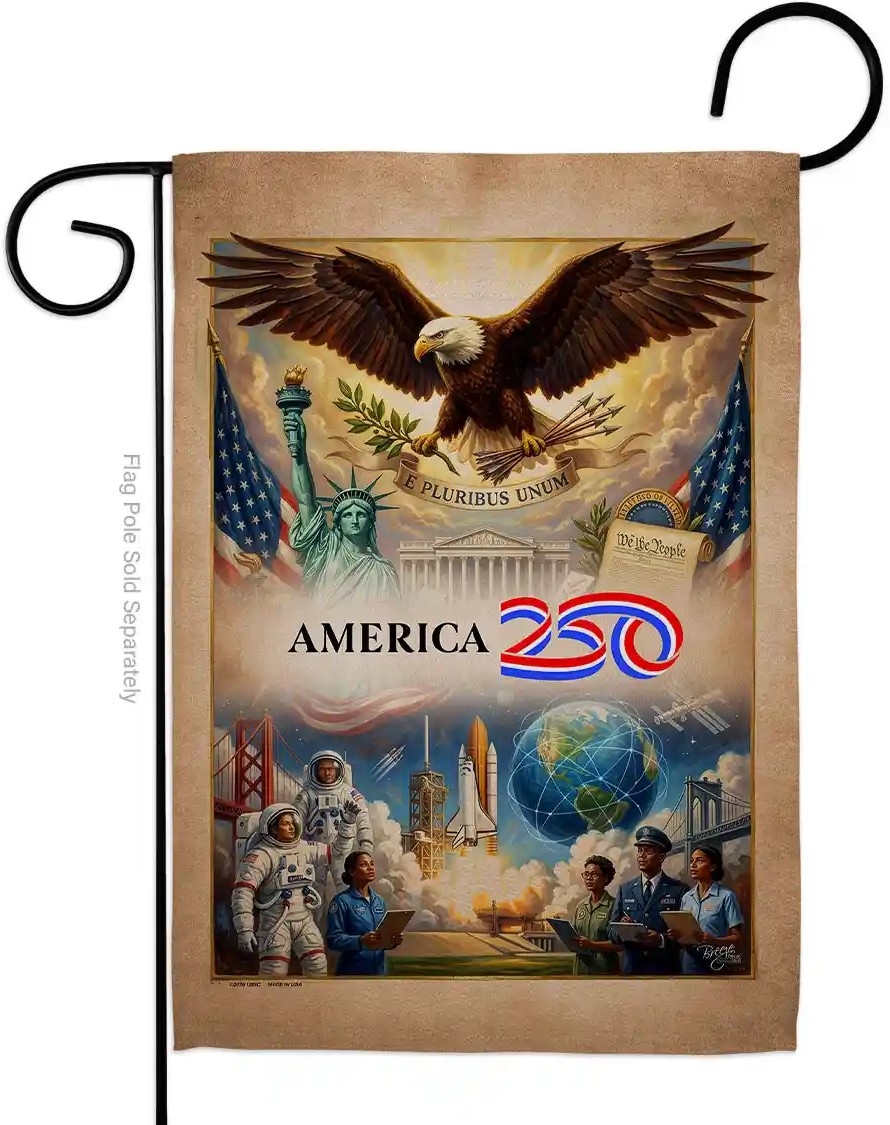 Eagle Liberty Future USA 250 Garden Flag