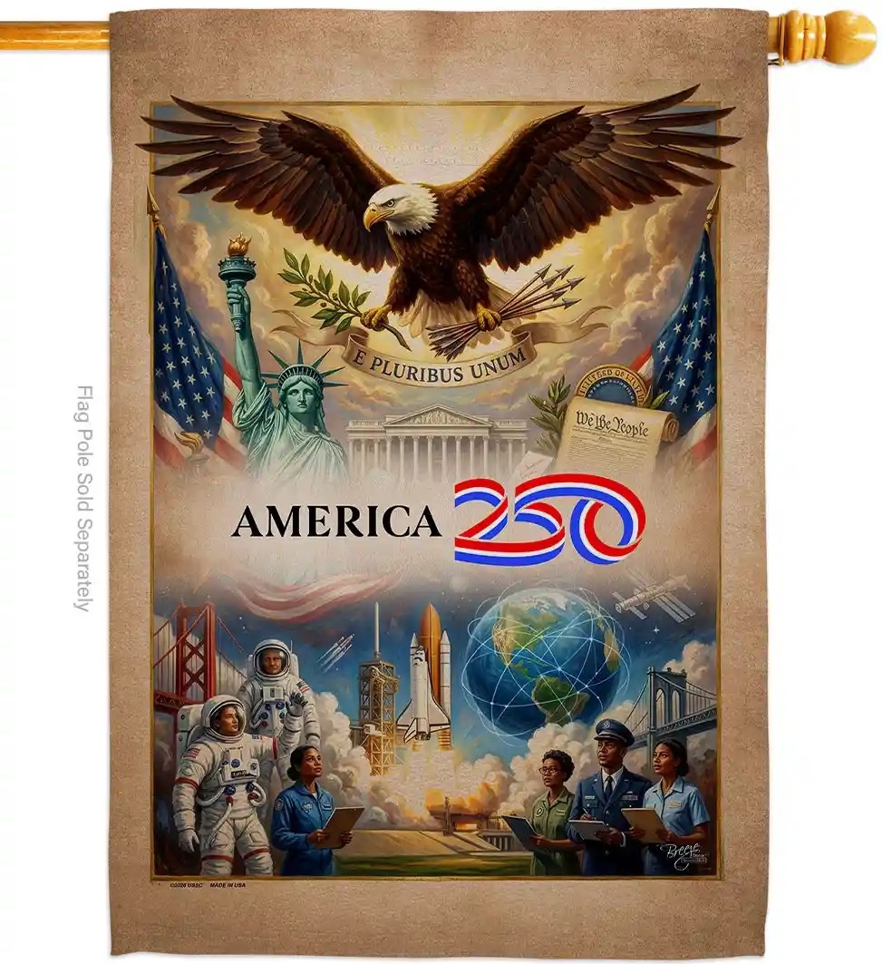 Eagle Liberty Future USA 250 House Flag