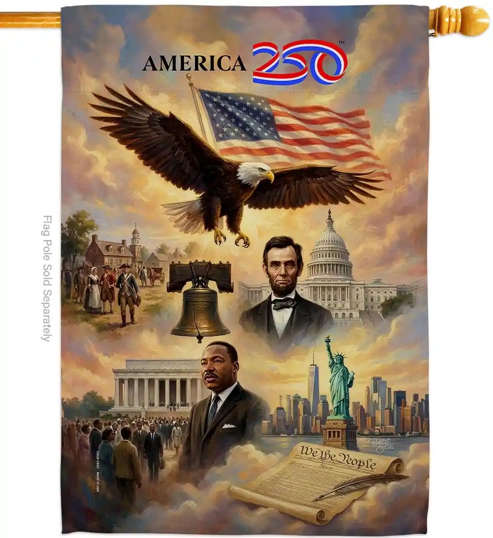 Heritage Montage USA 250 House Flag