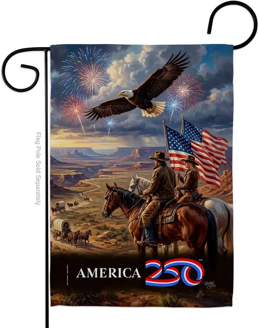 Frontier Spirit USA 250 Garden Flag