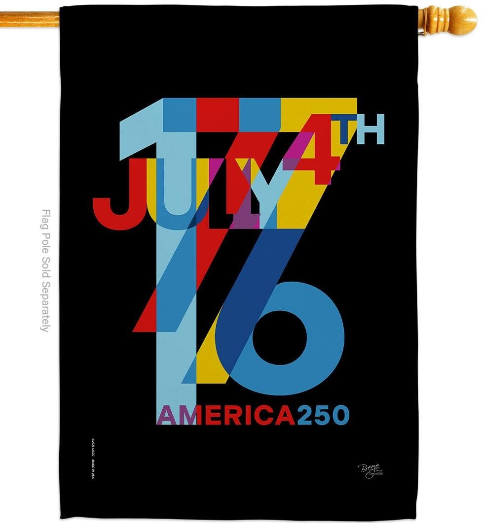 July 4th 1776 USA 250 House Flag