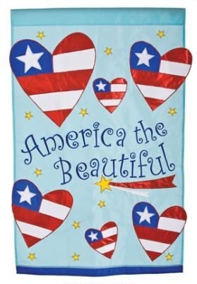 applique America The Beautiful Applique Garden Flag