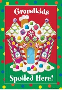 Grandkids Christmas House Flag