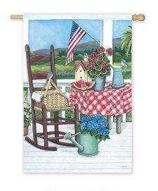 1 left - Summer Porch House Flag
