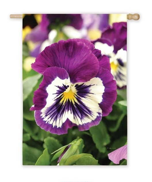 Pansies Garden Flag - 2 left