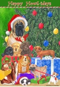 Happy Howlidays House Flag