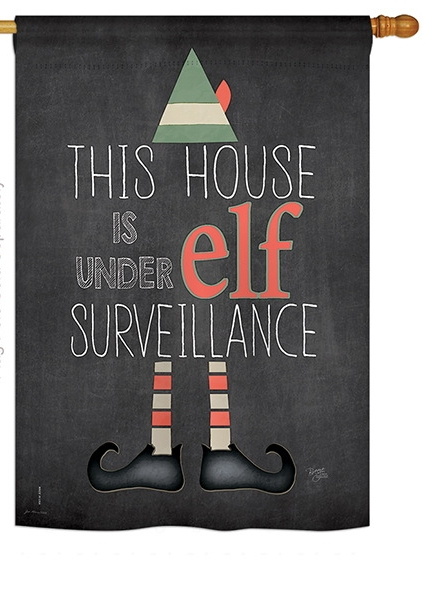 Elf Surveillance House Flag