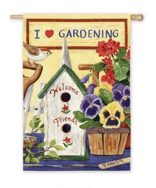 Pansies & Friends Garden Flag