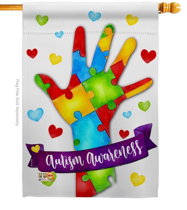 Support Autism House Flag