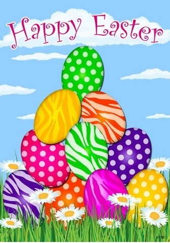 Zebra Eggs House Flag