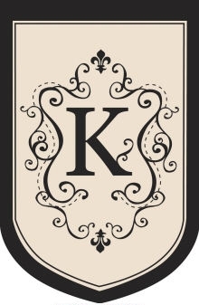 1 left - Monogram "K" Estate Flag